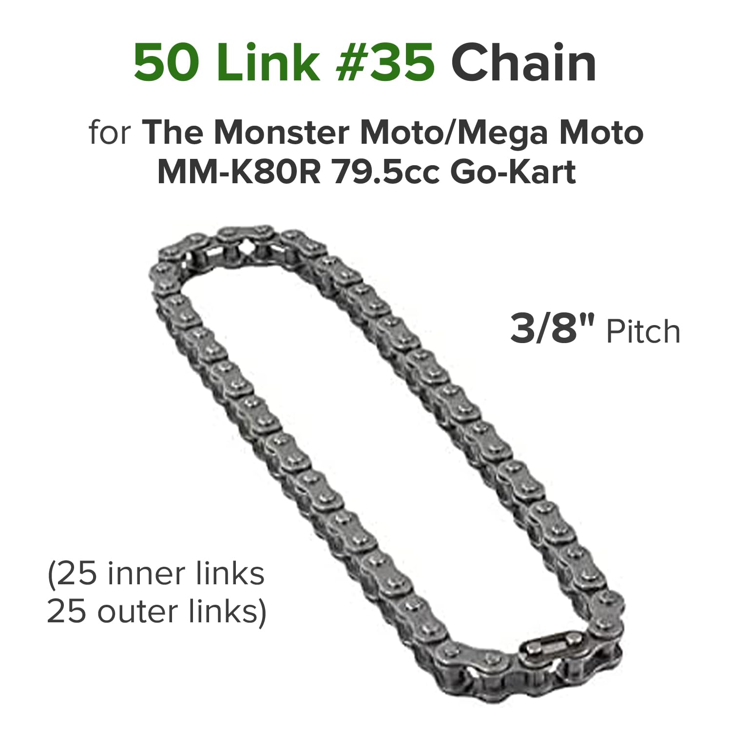 AlveyTech 50 Link #35 Chain for the Monster Moto/Mega Moto MM-K80R